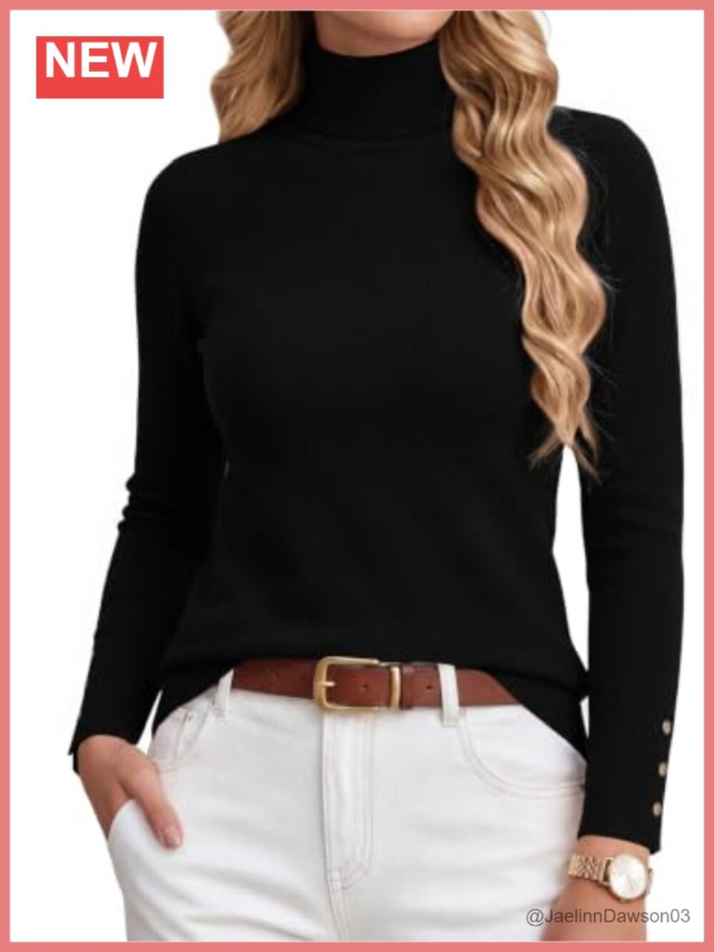 Merino Wool Cashmere Turtleneck Sweater Pullover